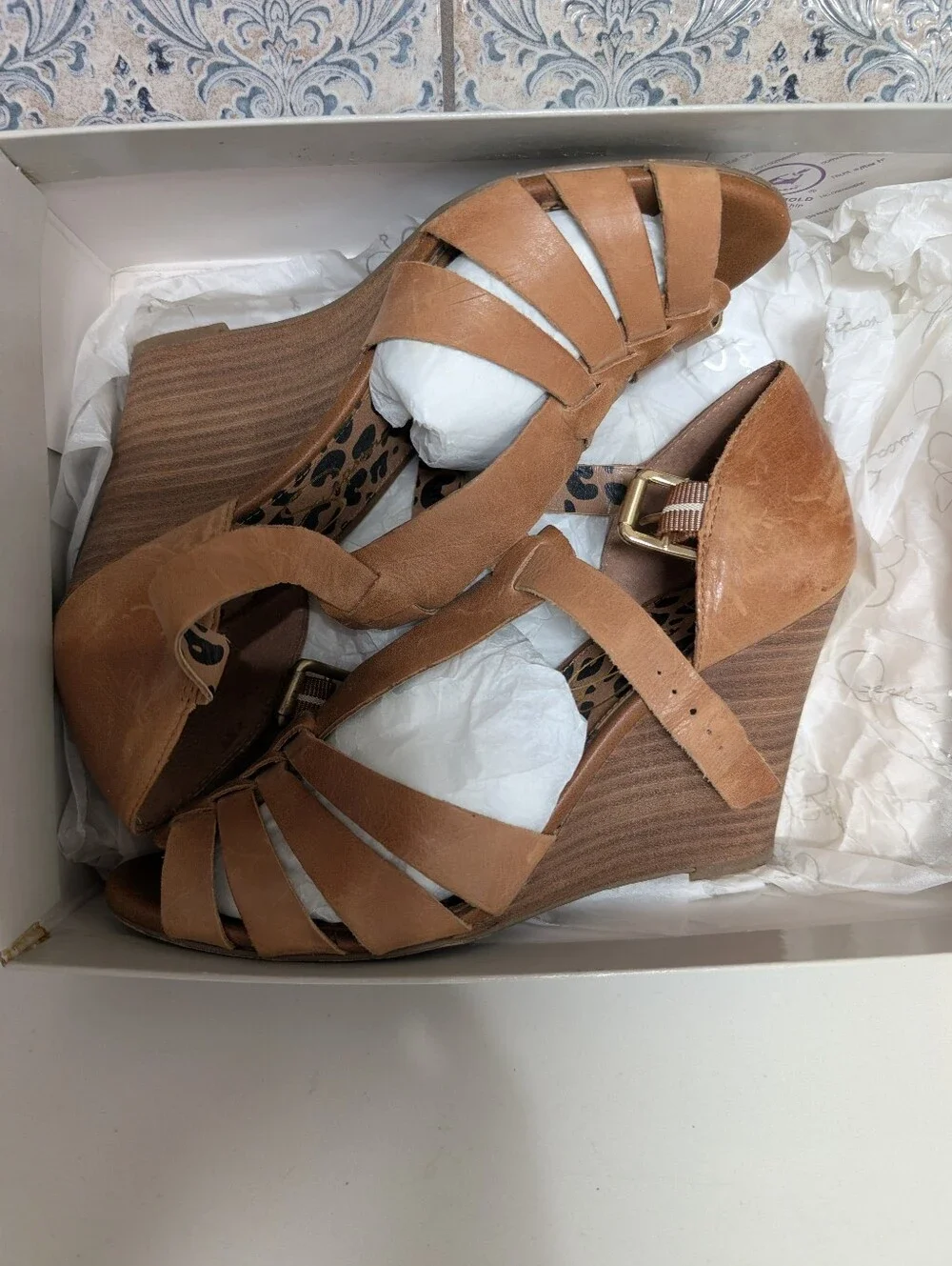 Jessica Simpson Women’s Wedge Sandals - Beige